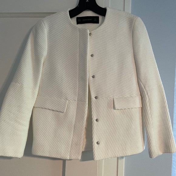 Zara Jackets & Coats Zara White Jacket Poshmark